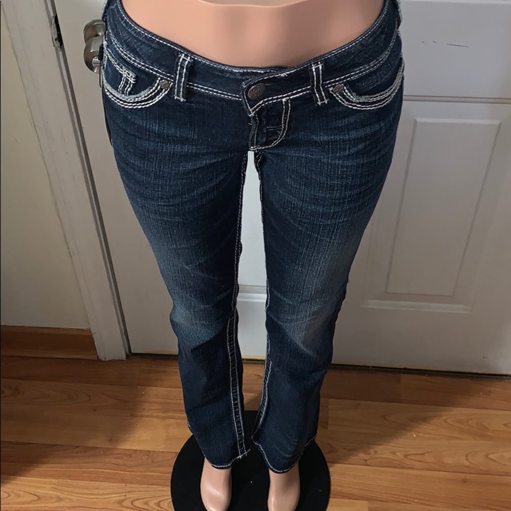 Silver Suki Mid/ Slim Boot SZ: W28/ L33